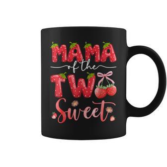 Mama Of The Two Sweet 2Nd Birthday Girl Strawberry Coffee Mug - Monsterry