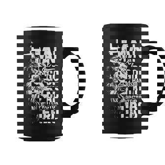 Man Of God Dad Protector Hero Christian Father's Day Coffee Mug | Seseable UK