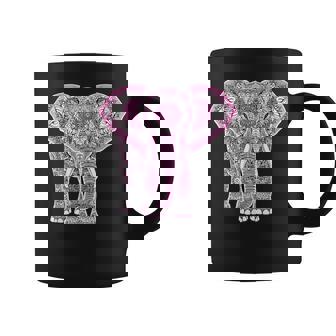 Mandala Elefante Elefantes Mandala Espiritual Elef Taza de café - Regaloses