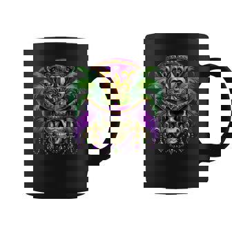 Mardi Gras Skull Top Hat New Orleans Witch Doctor Voodoo Coffee Mug | Mazezy