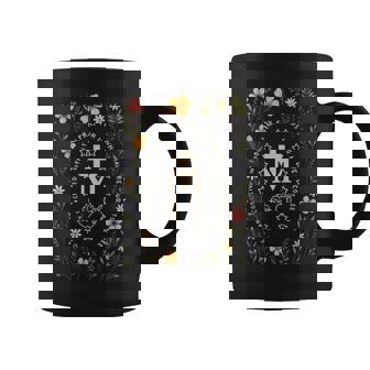 Marian Cross Floral Virgin Mary Catholic Mary Coffee Mug | Seseable CA