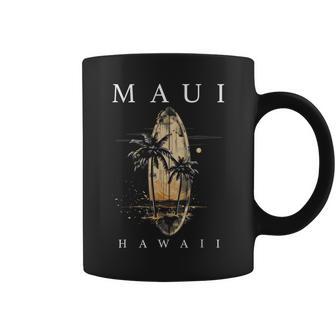 Maui Hawaii Surf Hawaiian Vintage Surfing Surfer Coffee Mug - Thegiftio UK