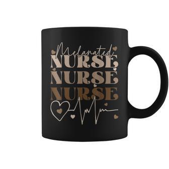 Melanated Nurse Woman Black History Month Nursing Crew Coffee Mug - Thegiftio UK