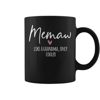 Memaw Like A Grandma Only Cooler Heart Mother's Day Memaw Coffee Mug - Thegiftio UK