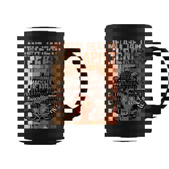 Mental Health Therapist Afro Black History Month Coffee Mug | Mazezy