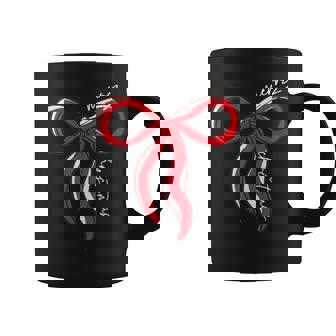 Merry Christmas Bow Red Santa Xmas Coquette Aesthetic Coffee Mug | Seseable CA