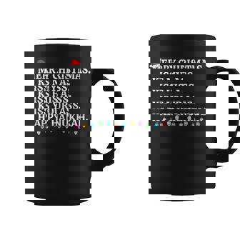 Merry Christmas Kiss My Ass Xmas & -Adults Black Small Modern Crew Neck Short Sleeve Winter Coffee Mug - Thegiftio