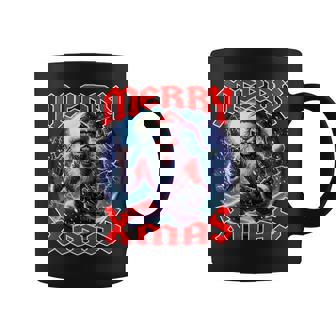 Merry Christmas Heavy Metal Band Death Metal Vintage Santa Coffee Mug | Seseable CA
