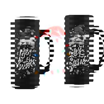 Merry Christmas Lights Red Santa Hat Xmas Family Women Coffee Mug | Seseable CA