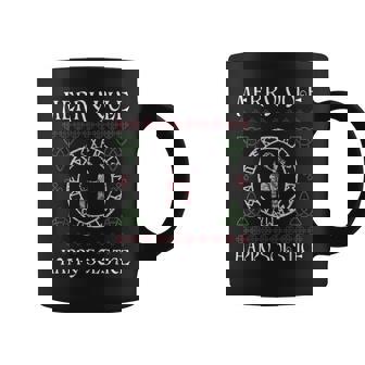 Merry Yule Goat Wiccan Christmas Winter Holiday Yuletide Coffee Mug | Mazezy