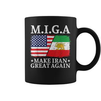 Miga Make Iran Great Again Half American Half Iranian Coffee Mug - Monsterry
