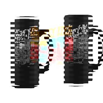 Mighty Five Big 5 National Parks Hiking Camping Vintage Utah Coffee Mug | Mazezy