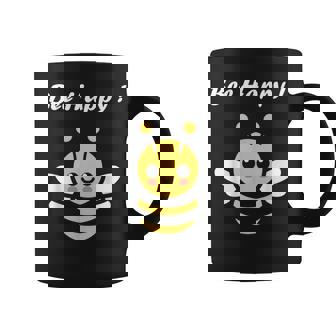 Mignonne Petite Abeille Drôle Minimaliste Bee Happy Tasse - Cadeauxyz