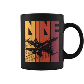 Military Fighter Jet Retro Nine Year Old Boys 9Th Birthday Coffee Mug - Thegiftio UK