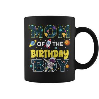 Mom Of The Birthday Boy Astronaut Family Space Planets Coffee Mug - Thegiftio UK
