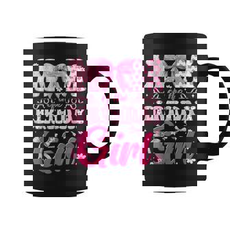 Mom Of The Birthday Girl Family Pink Bow Family Party Coffee Mug - Monsterry