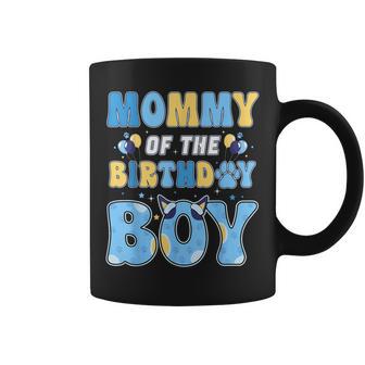 Mommy Of The Birthday Boy Family Blue Dog Fun Birthday Party Coffee Mug - Thegiftio