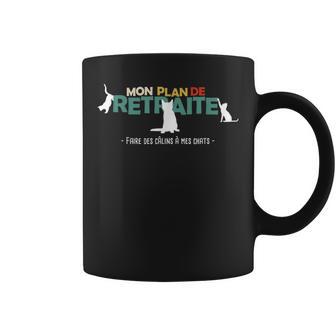 Mon Plan De Retraité Cadeau Retraité Chat Humour Tasse - Cadeauxyz