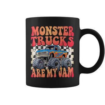 Monster Truck Are My Jam Colorful Monster Trucks Coffee Mug - Monsterry