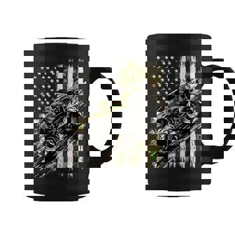 Monster Trucker Camo Usa Flag American Coffee Mug - Monsterry