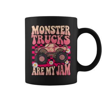 Monster Trucks Are My Jam Colorful Monster Truck Coffee Mug - Monsterry