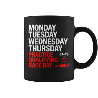 Montag Dienstag Mittwoch Donnerstag Training Qualifying Race Tassen - Geschenkecke