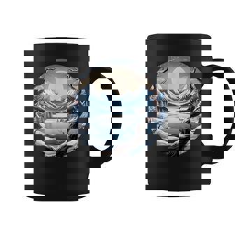 Montagnes Clair De Lune Chalet Lac Harmonie Nature Tasse - Cadeauxyz