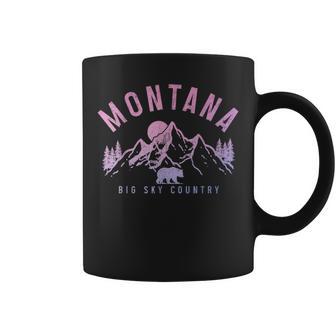 Montana Vintage Mountains Bear Nature Lover Coffee Mug - Monsterry