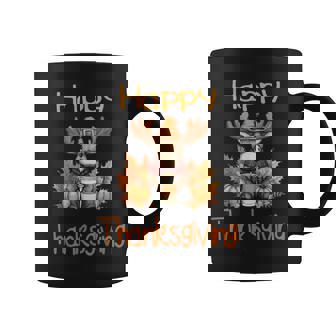 Moose Fall Thanksgiving Happy Thanksgiving Coffee Mug - Monsterry