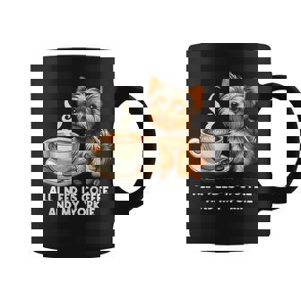 All Need Is Coffee And My Yorkie Dog Mom Coffee Mug - Thegiftio
