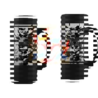 Motif Renard Coloré Et Expressionniste Pour Amoureux Du Renard Tasse - Cadeauxyz