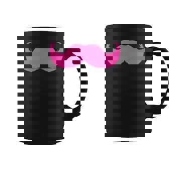 Moustache Rose Mignon Manche Longue Tasse - Cadeauxyz