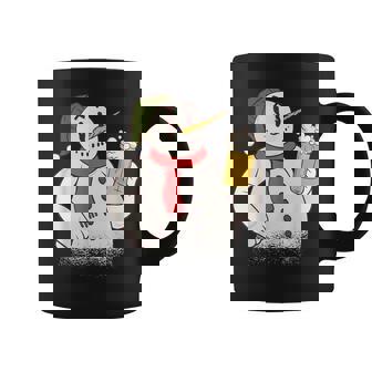 Muñeco De Nieve Bebiendo Cerveza En Navidad Taza de café - Regaloses