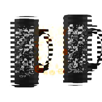 Music Teacher Orchestra Shirt Spooky Halloween Ghost Band Coffee Mug | Mazezy