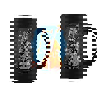 Musique Chat Contrebasse Drôle Chat Jouant De La Contrebasse Tasse - Cadeauxyz