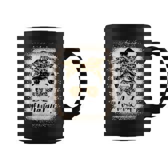 Nana Life Bleached Leopard Messy Bun Mother's Day Coffee Mug | Mazezy