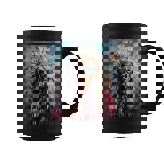 Native American Wearing Sunglasses Indian Day Graphic Coffee Mug | Seseable UK