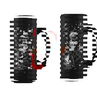Navidadanta Rock Hand Guitar Rocker Xmas Hombres Niños Niños Taza de café - Regaloses
