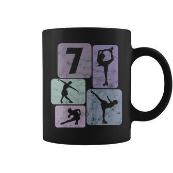 Niños 7 Cumpleaños Patinaje Artístico 7 Años Patinaje Artístico Taza de café - Regaloses