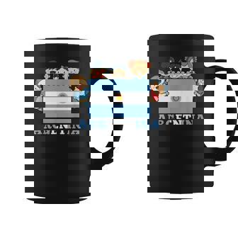 Niños Argentina Bandera Mes De La Hispanidad Argentina Taza de café - Regaloses