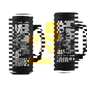 Niños Cinco Camioneros De 5 Años Que Cumplen 5 Años Taza de café - Regaloses