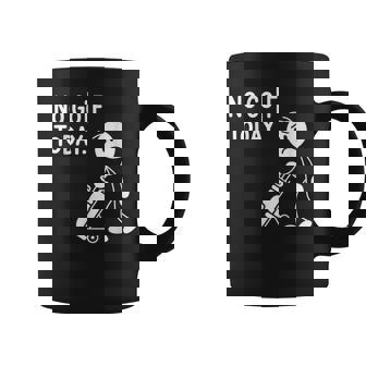 No Golf Todayadtick Man ユーモア ゴルフカートを押す コーヒーマグ - Kawaiitshirt