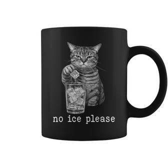 No Ice Please Cat Against Ice Coffee Mug - Monsterry