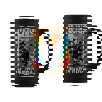 No Kings In America Black Cat Political Anti Trump Protest For Women Coffee Mug | Seseable CA