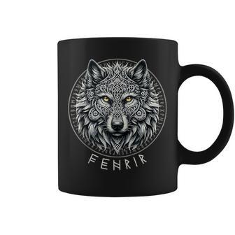Norse Mythology Pagan Nordic Wolf Viking Ragnarok Men Coffee Mug - Thegiftio UK