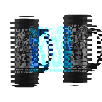 In November We Wear Ribbon Blue Diabetes Awareness Women Coffee Mug | Mazezy