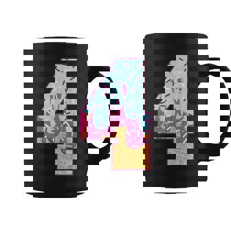 Number 4 Ice Cream Drip Matching Numbers Costume Meme Coffee Mug | Seseable CA