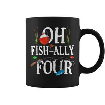 O-Fish-Ally Four Birthday Decorations 4Th Birthday Boy Coffee Mug - Thegiftio UK