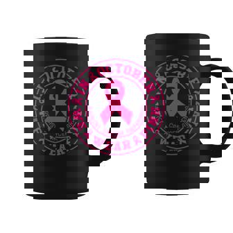 In October We Wear Pink Breast Cancer Awareness Ribbon Women Coffee Mug - Monsterry