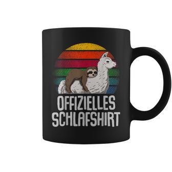 Offizielleschlaf Pyjama Lama Alpaka Faultier Geschenk Tassen - Geschenkecke